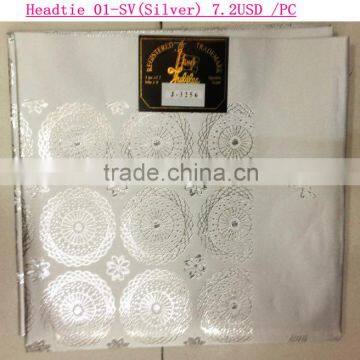 Silver african headtie for women gele