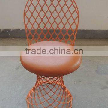 Wholesale iron metal chair with seat cushion