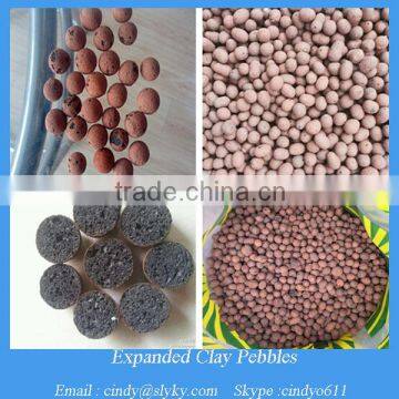 Red color garden expanded clay pellets