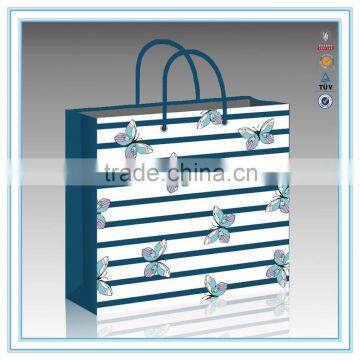 alibaba custom new design paper bag & butterfly shopping paper bag