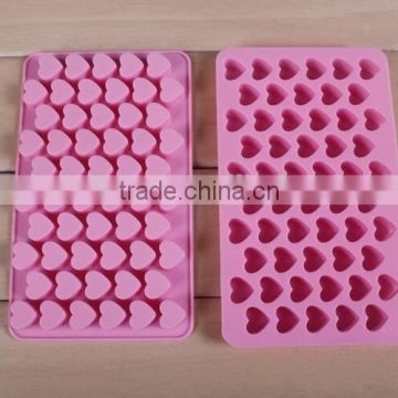 Wholesale 55 heart cubes silicone custom chocolate mold