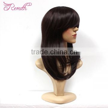 High Quality Natural Black Human Wig Brazilian Virgin Human Hair