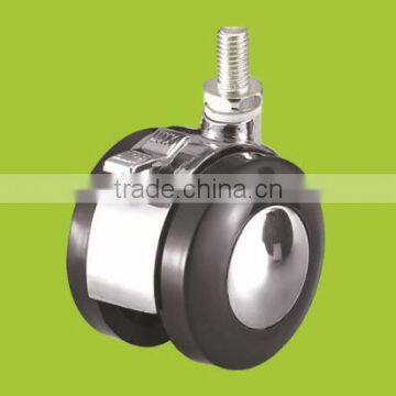 hot sale thread stem zinc alloy furniture wheels antique casters with brake (FC46A)
