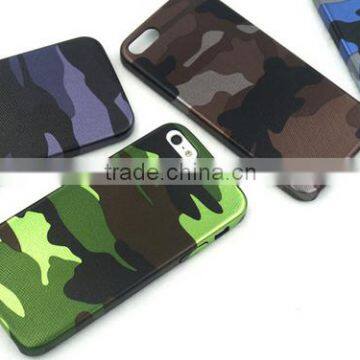 Hot-sale PU leather camo mobile phone case for iphone 5se