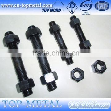 china carbon steel double thread bolt