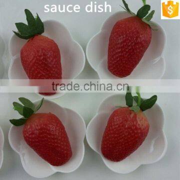 unique design flower shape ceramic dishes for sauce appetizer 3.25"/2.5" bone china sauce dish