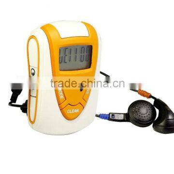 Portable orignal design stop watch pedometer with FM radio