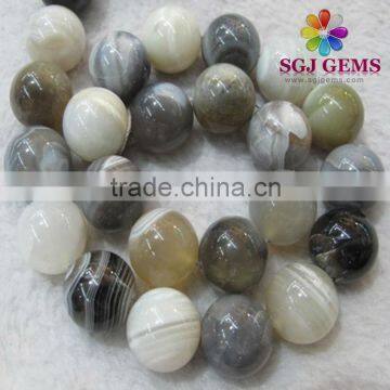 14mm Gray Agate round beads,semi precious stone beads