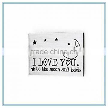 I Love You to the Moon & Back Tag Stainless Steel