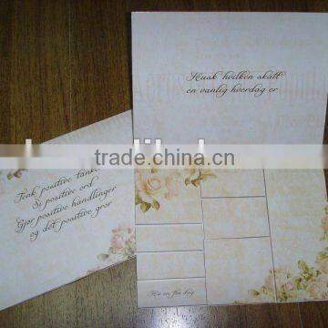 New design card design memo pad with 50 sheets