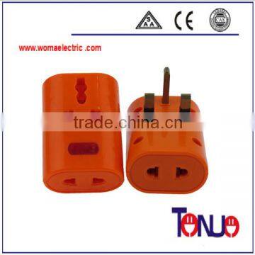 orange color 13A socket travel universal adapter