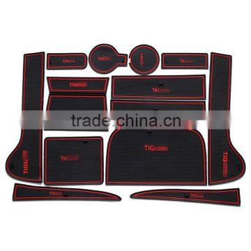 China 3 Kind Color Car Cup Holder Mat for Volkswagen Tiguan(keyless Start System) 2010-2015 13pcs/set