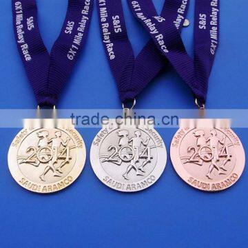 Saudi Aramco running custom metal sport medal