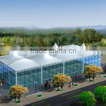 Transparent Gymnasium sports stand tensile membrane structure with more than 30 years guaranty ETFE