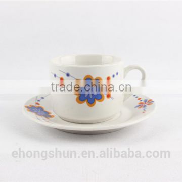 Blank printed coffee cup set custom porcelain ceramic mug espresso coffee cup and saucer set