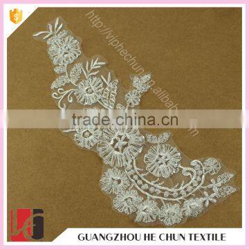 HC-2781-1 Hechun Tulle Made Beaded Lace Bridal Applique for Dress photo-5
