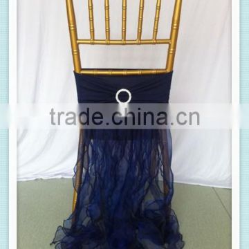 YHC#80 organza chair dress back polyester banquet wedding wholesale cheap chiavari chair cover