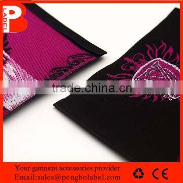 laser cut high definition polyester woven labels for coat made in China