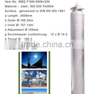 WBQ F168x2608x250 ground screw anchor for Solar Tracking System