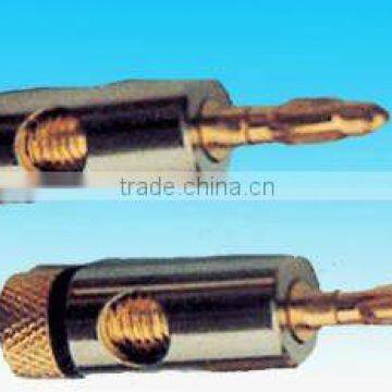 4mm black color copper banana plug male connector