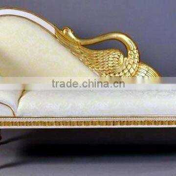 French Chaise Lounge Swan Sofa