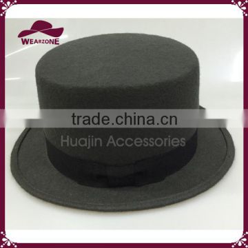 Popular Women High Crown Wool Felt boater Hats Wholesale