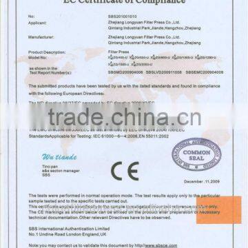 LONGYUAN __High Pressure Hydraulic PP Chamber Filter Press With Washing System