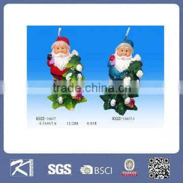 china supplier unique santa claus shaped christmas decorative candle gift for christmas holiday