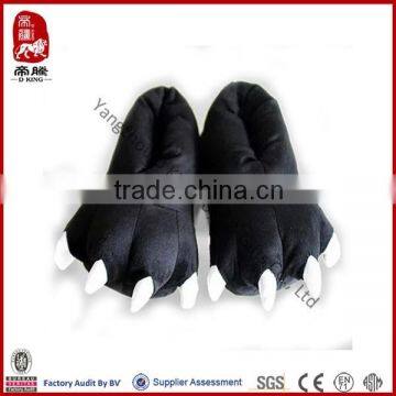 China wholesale stuffed toy paw adult cutom plush slippers