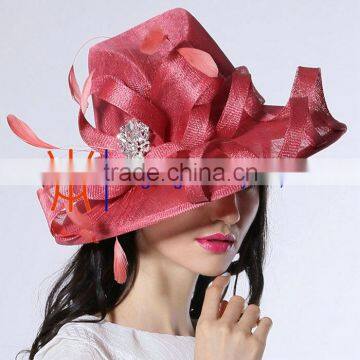 2015 Summer Ladies New Sinamay Fancy Wedding And Church Hats Wholesale