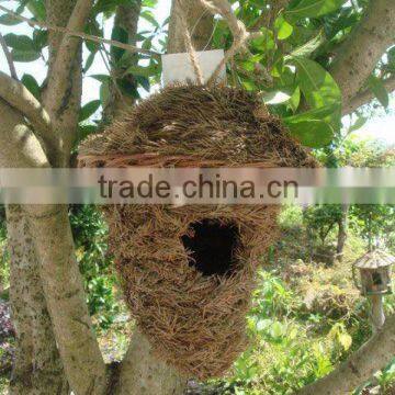 Straw bird house