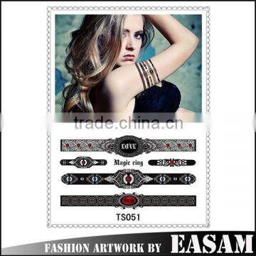 2015 Easam Design Temporary Body Jewelry Tattoo/bracelet Tattoo Sticker