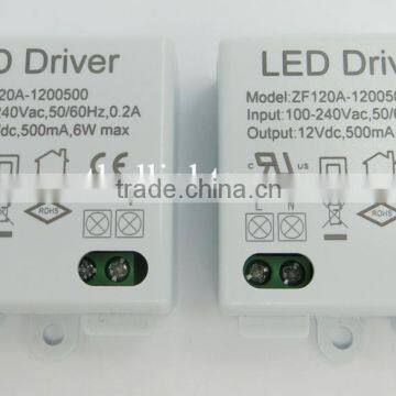 led power supply 12V 6W 12v 0.5a ac/dc power adapter led driver power supply non-waterproof power high quality 3 years warranty