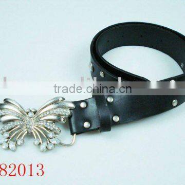 PU belt with Rhinestone