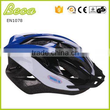 PC in mold high impact black eps adult bicycle helmet