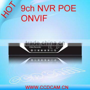 cheap audio real time recording 9ch 1080P p2p onvif poe nvr for ip camera nvr system