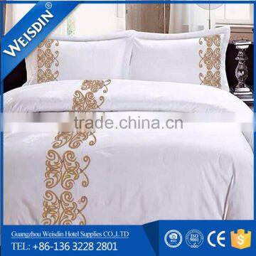 High quality white hotel bed linen hotel luxury cotton bed sheet sets