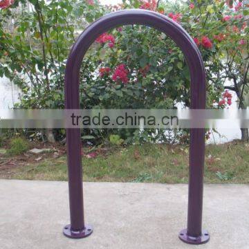 Floor-mounted metal bike parking rack