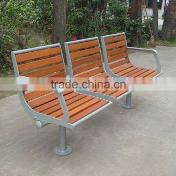 Outdoor public bench seating wooden park bench garden chairs