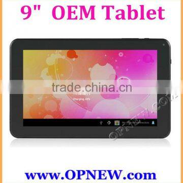 Cheap 9 inch Quad core tablet pc allwinner A33 CPU1.6Mhz OEM ODM Service opnew wholesale