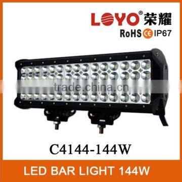 Factory Price!!144W 12" Quad Row LED Light Bar 4 Work Lamp Spot Offroad Mining Truck,Wholesale Led Car Lights