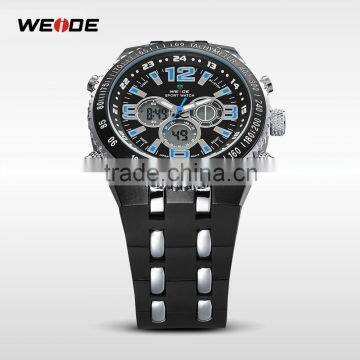 WEIDE New Black 3-window Display Multi-functional Mens Analog-digital Sport Watches Brand Watch Men Big Dial Waterproof WH1107 photo-4