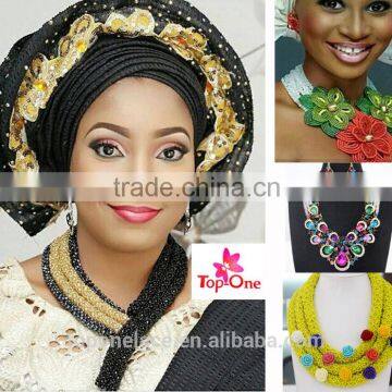 wholesale african beads jewelry set nigerian wedding/fashion bridal jewelry set/crystal jewelry set