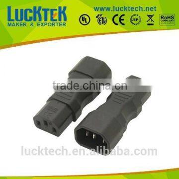 IEC 320 C14 to C13 straight electronical adapter, IEC C13 to C14 180 degree electronical adapter