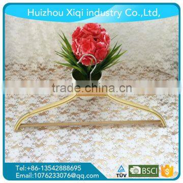 Natural Color Wooden Clothes Hanger/laundry Hanger With Non-slip Round Bar