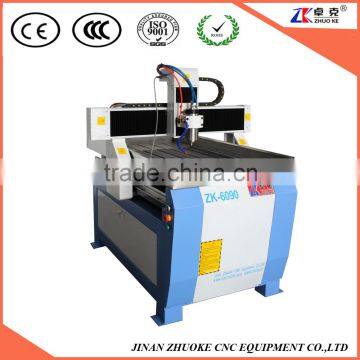 1500W Small CNC Router Metal Milling Engraving Machine 6090 With Stainless Steel Water Slot Mach3 Control ZK-6090