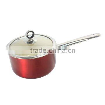 20cm Saucepan With Ceramic Coating Inside and Metallic Gold Powder Coating Paint photo-2