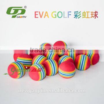 Colorized EVA rainbow golf ball