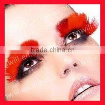 Fashion Crazy Red False Eyelashes Feather Eyelashes Cheap False Eyelashes Hot Sale