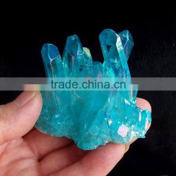 lovely wholesale natural angel aura quartz crystals blue cluster